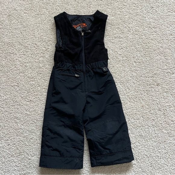 Obermeyer Boys Kids Unisex Ski Snow Bibs Pants Size 2-3T Black I-Grow Zip 25610, - Picture 1 of 16
